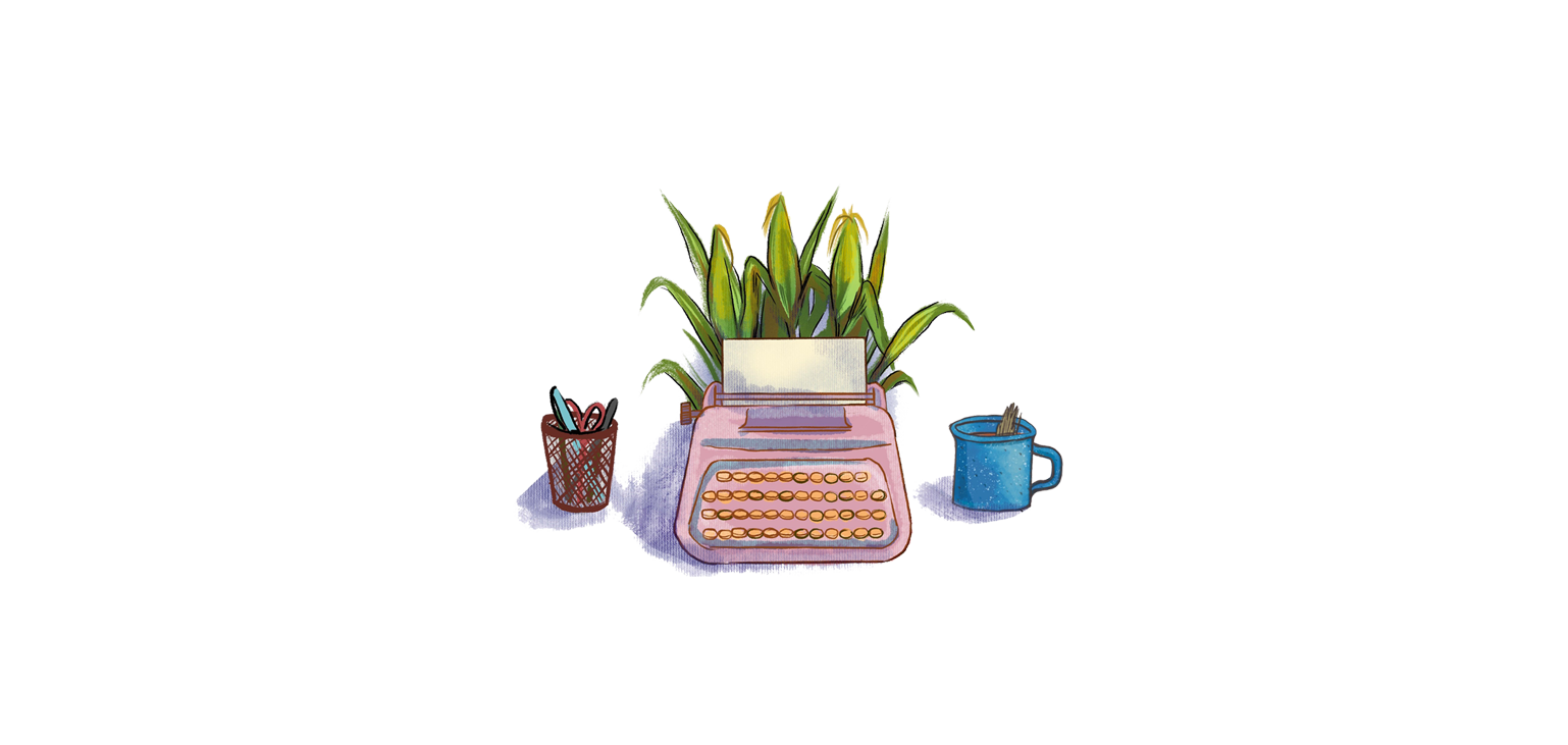 typewriter with corn by esther belin